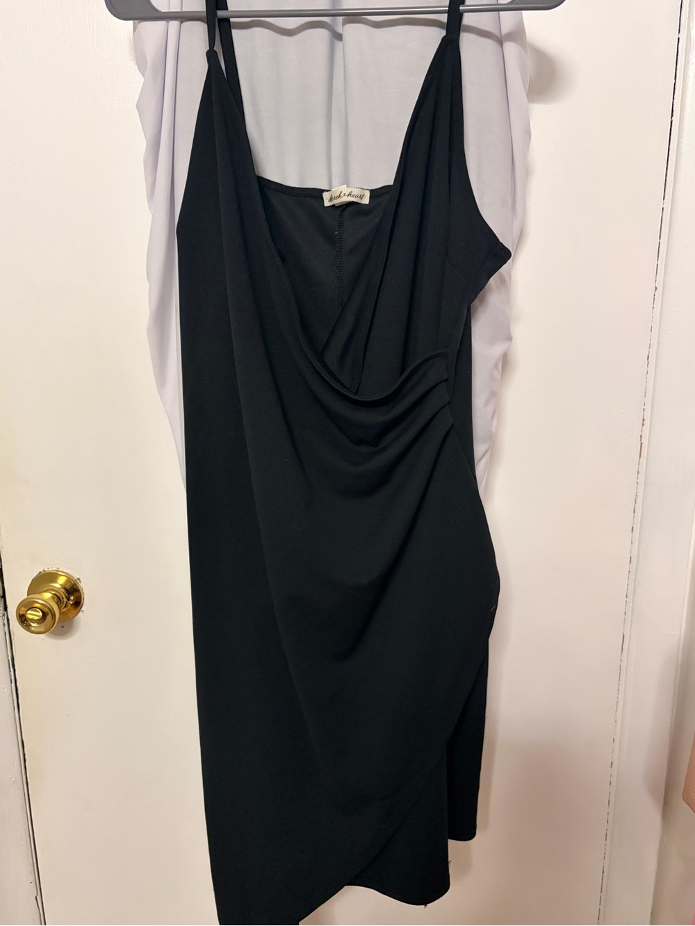 Derek Heart Black Cowl Neck Mini Slip Dress